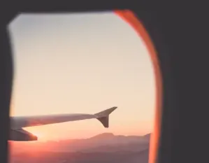 비행기 안에서 밖을 찍은 모습