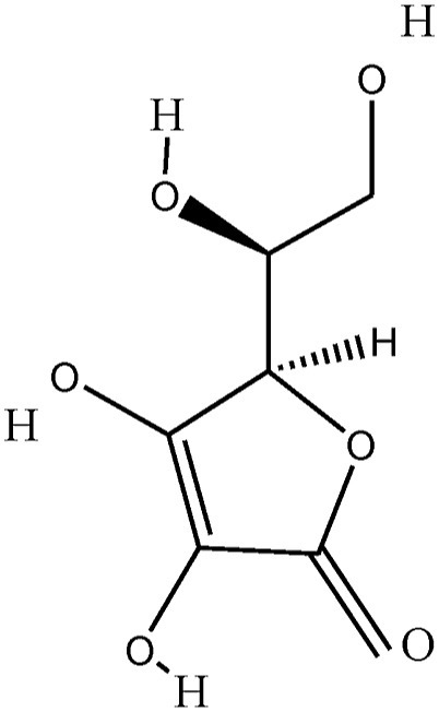 아스코르브산 구조(PubChem CID 54670067)