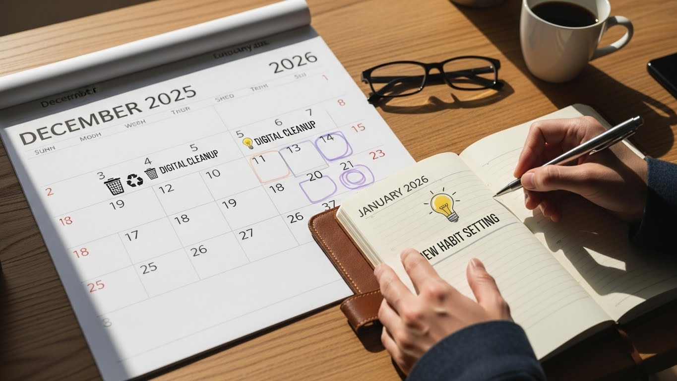 2025년 연말과 2026년 새해를 위한 디지털 클린업 계획