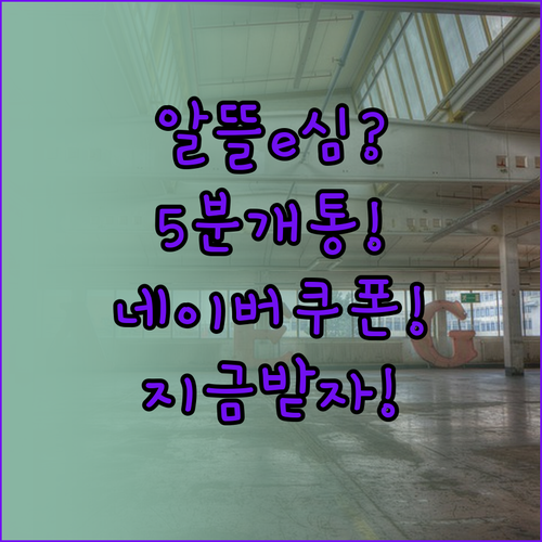 알뜰폰 eSIM 개통 시간과 방법, ..