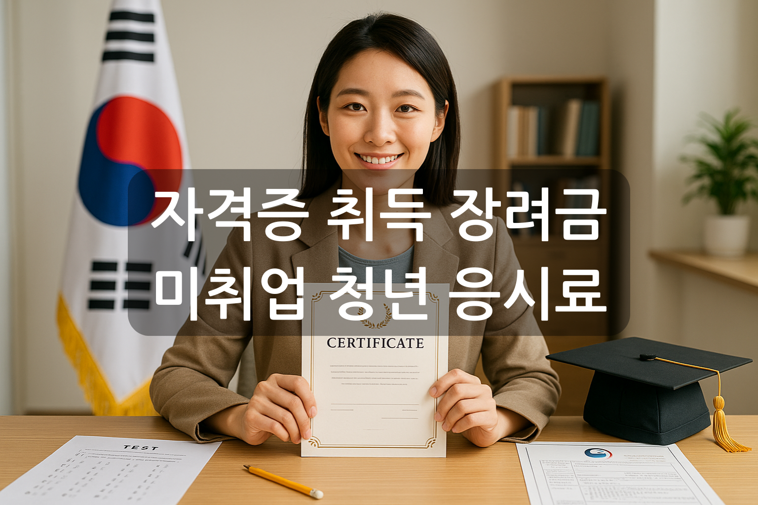 자격증 취득 장려금: 미취업 청년 응시료