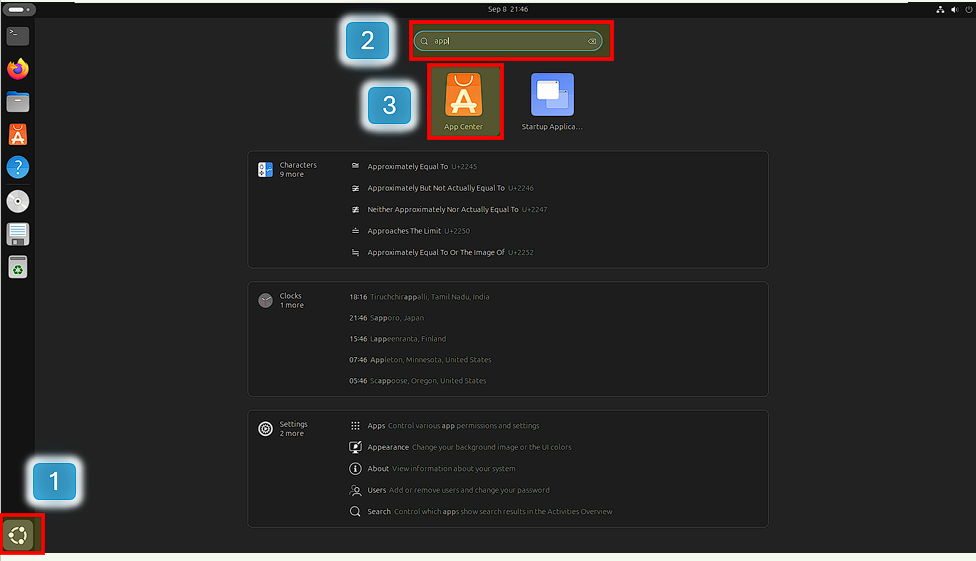 App Center 클릭합니다.