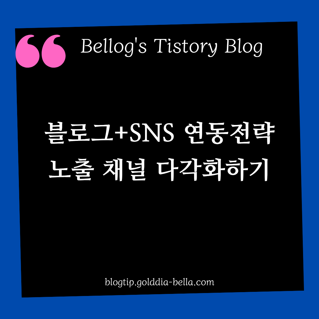 티스토리 블로그 + SNS 연동전략