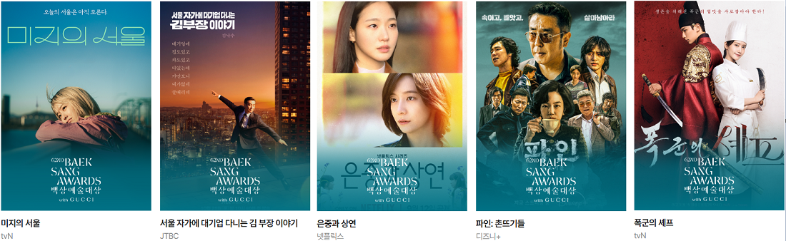 백상예술대상 후보·방송시간·중계·인기상 투표