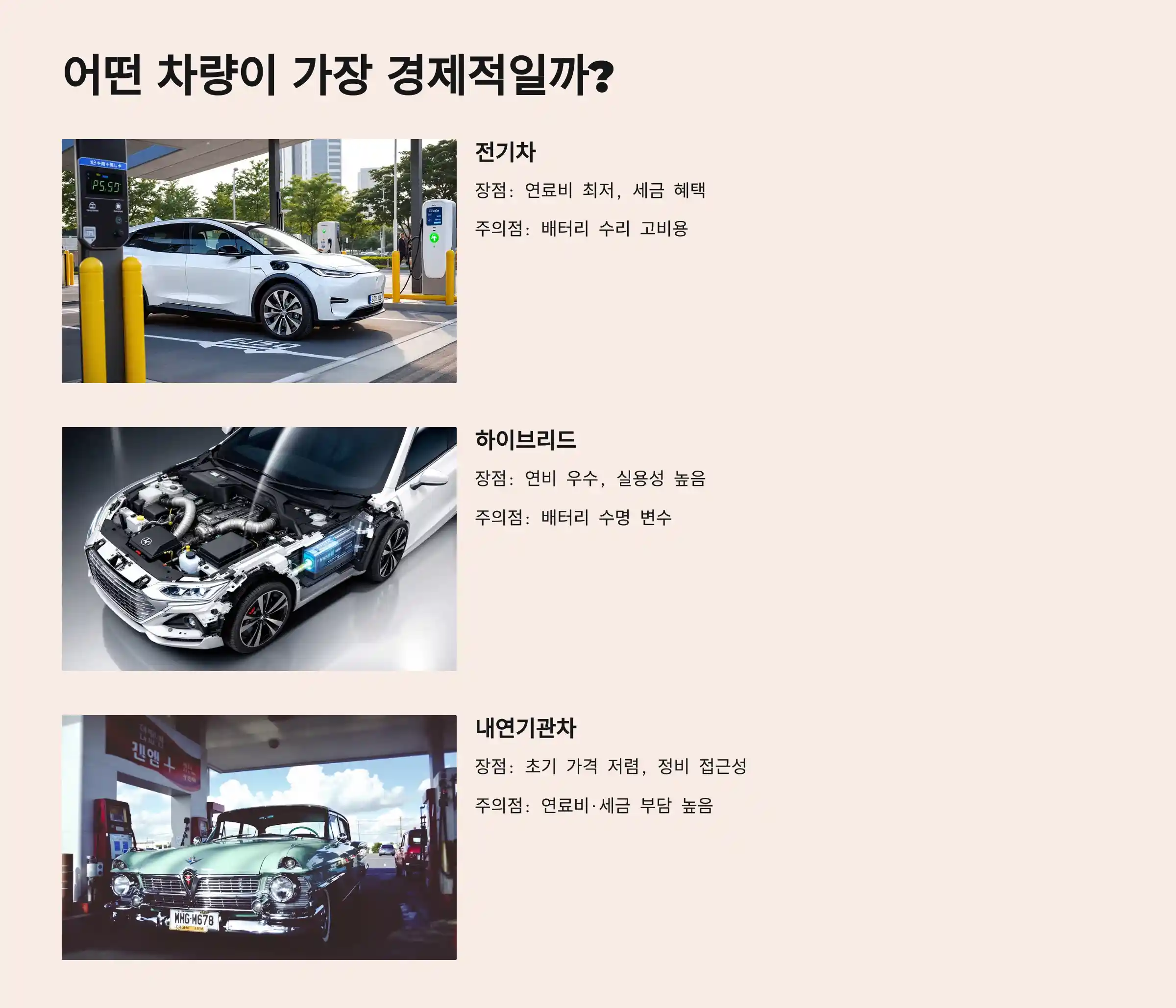 어떤 차량이 가장 경제적일까?