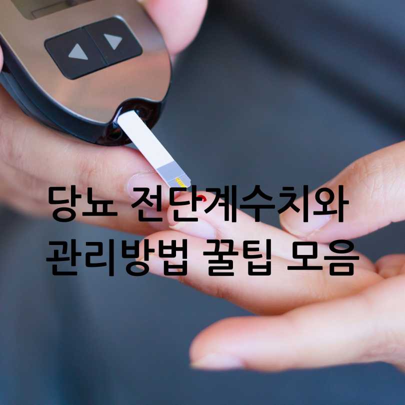 당뇨 전단계 수치와 관리방법