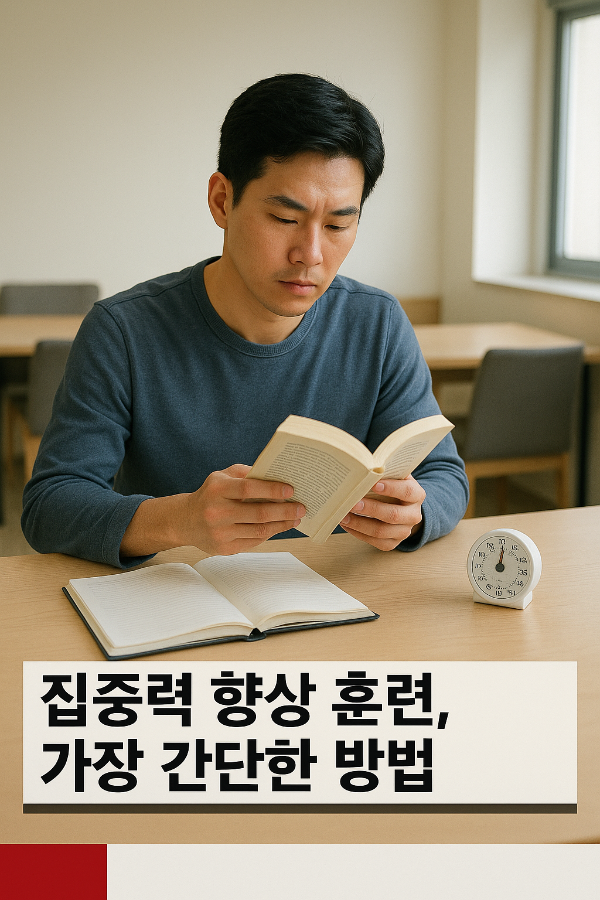 집중력 향상 훈련, 가장 간단한 방법