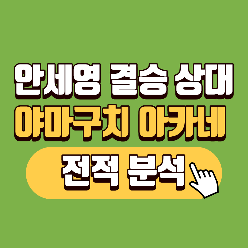 안세영 결승 상대 야마구치 아카네 전적 분석을 담은 글의 썸네일