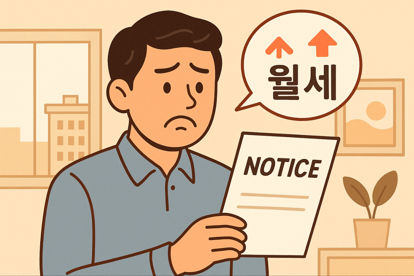 갑자기 월세 인상 통보 시, 대응방법 관련 그림