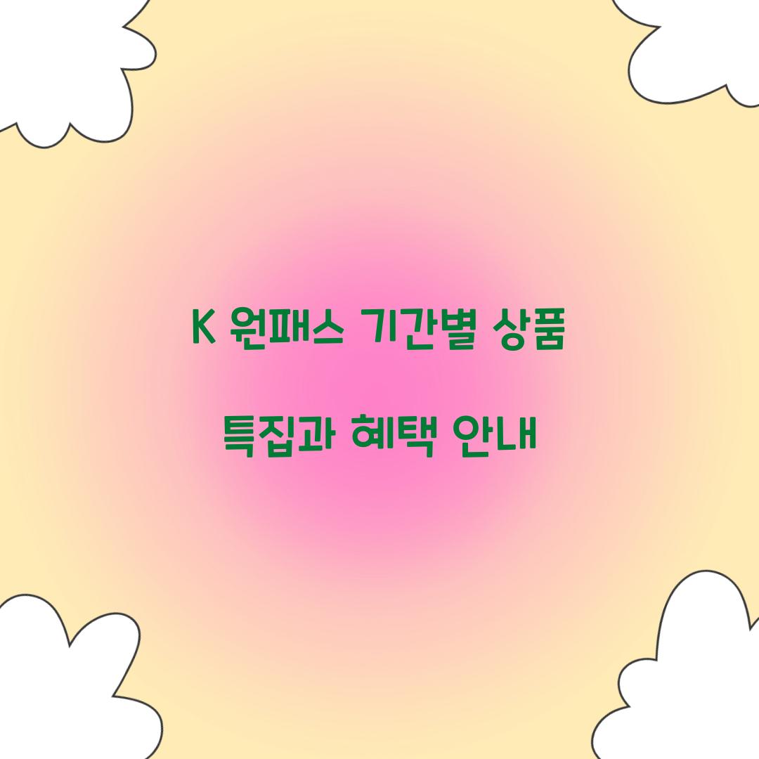 K 원패스 기간별 상품