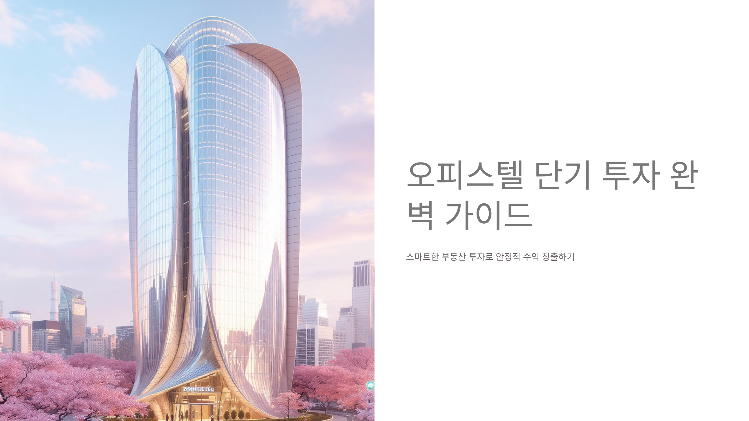 오피스텔 단기투자 수익률과 리스크 관리