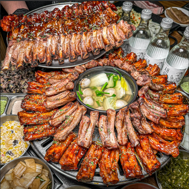 대전 둔산동 쪽갈비집, 불타는쪽갈비