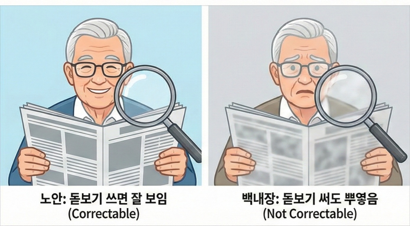 노안 백내장 증상 차이