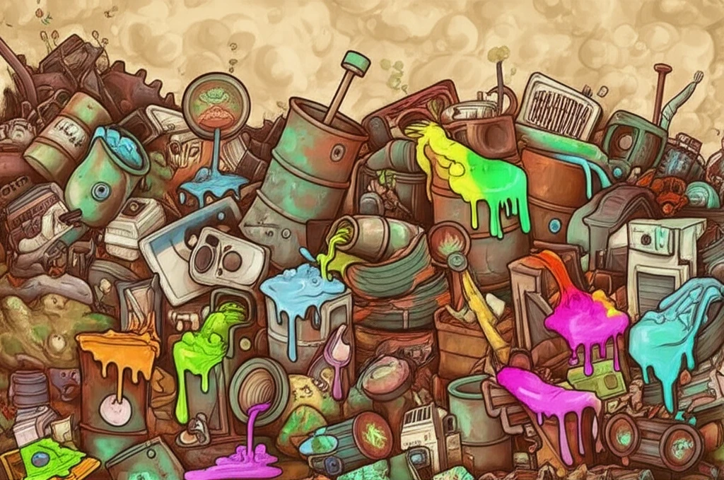 환경 보호 필수 고물상 오염 폐기물 ..