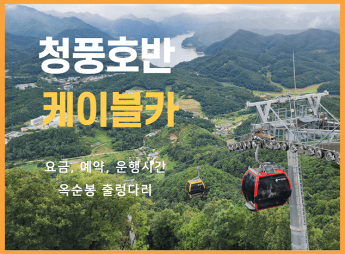 청풍호반 케이블카 요금