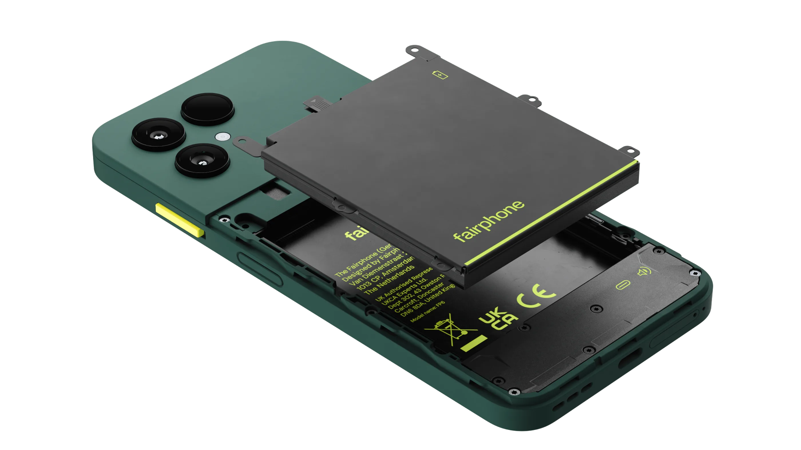 Fairphone Gen. 6+에서 분리되는 배터리