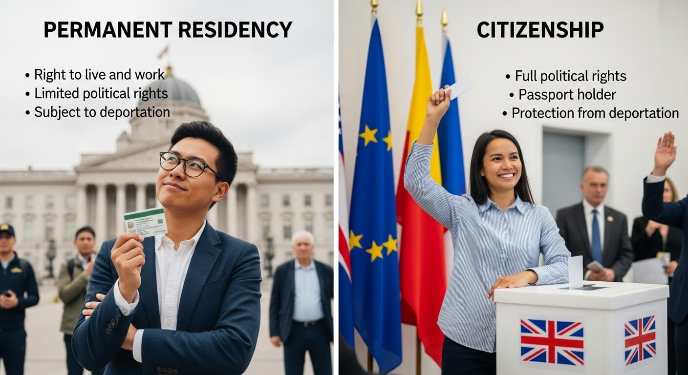 영주권과 시민권의 차이