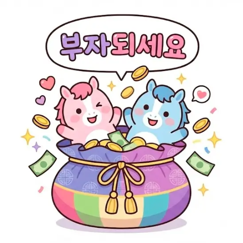 말 복주머니 돈