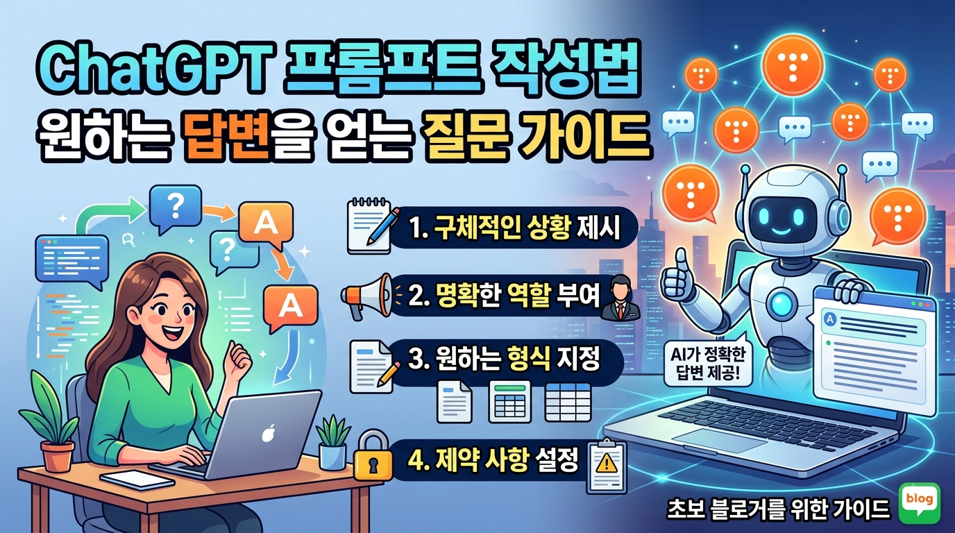 ChatGPT 프롬프트 작성법! 원하는 답변을 얻는 질문 작성 가이드