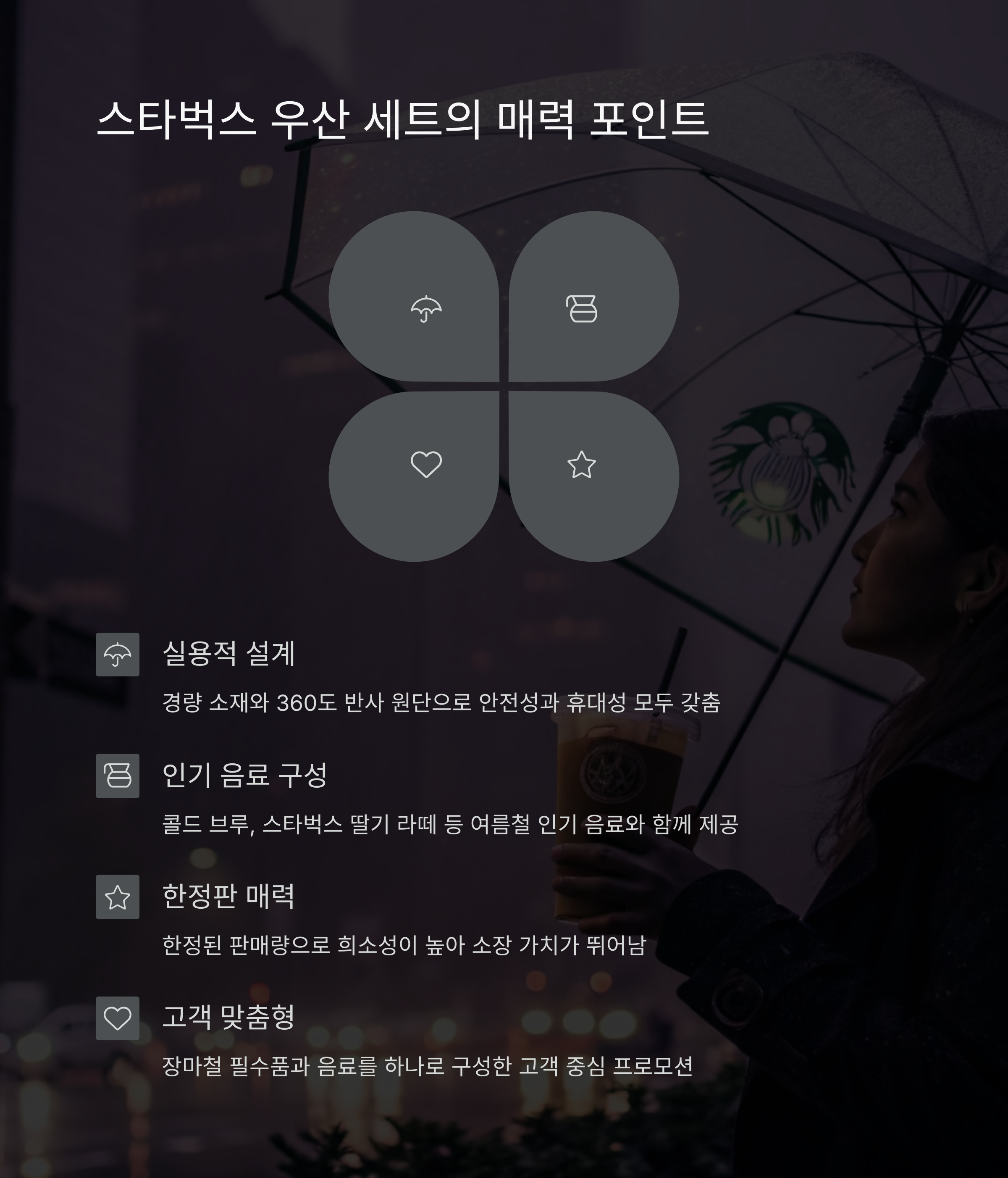 스타벅스 우산 세트 출시