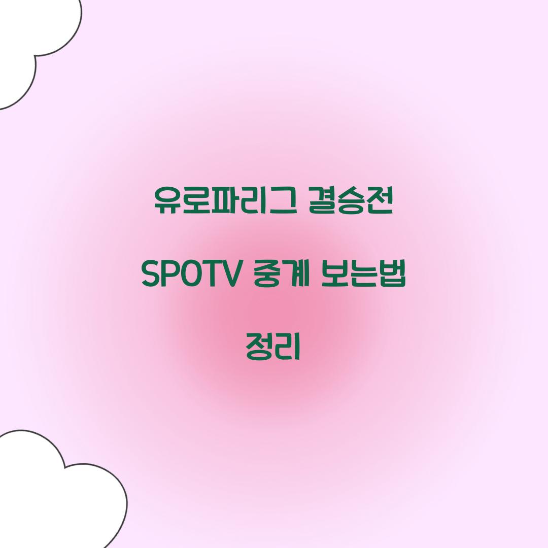 유로파리그 결승전 SPOTV 중계 보는법