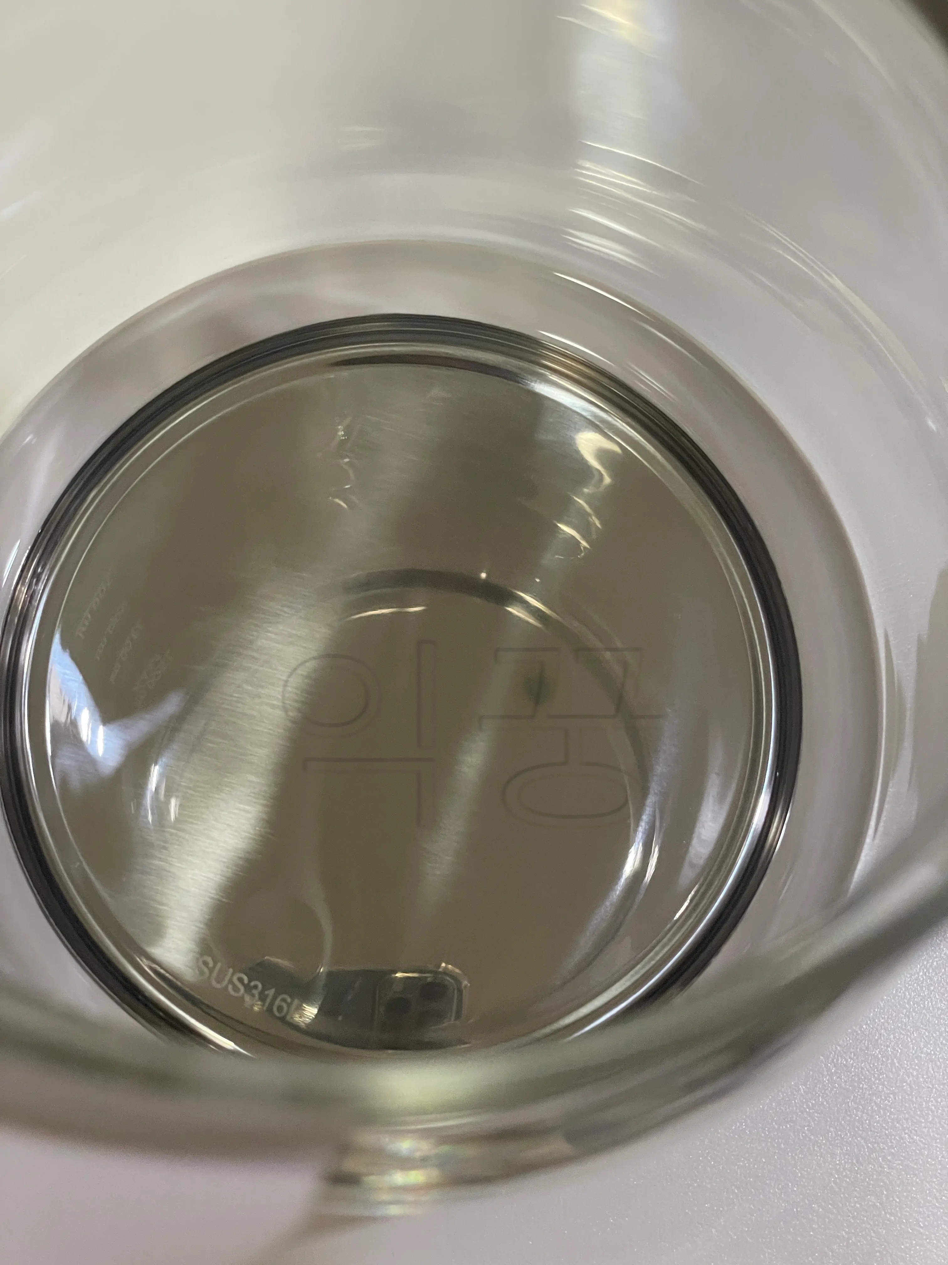 분유포트 하단부 스테인리스 사진