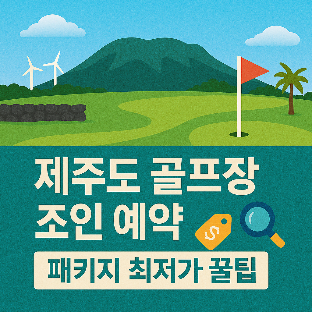 제주도 골프장 조인 예약 꿀팁