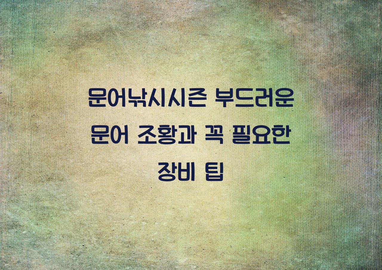 문어낚시시즌