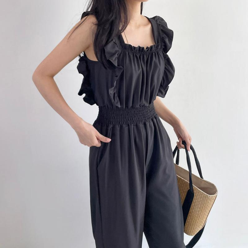 블랙프릴오버롤팬츠 원컬러