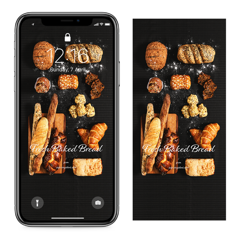 14 빵 모음 어두운배경 C - Fresh Baked Bread 갈색배경화면