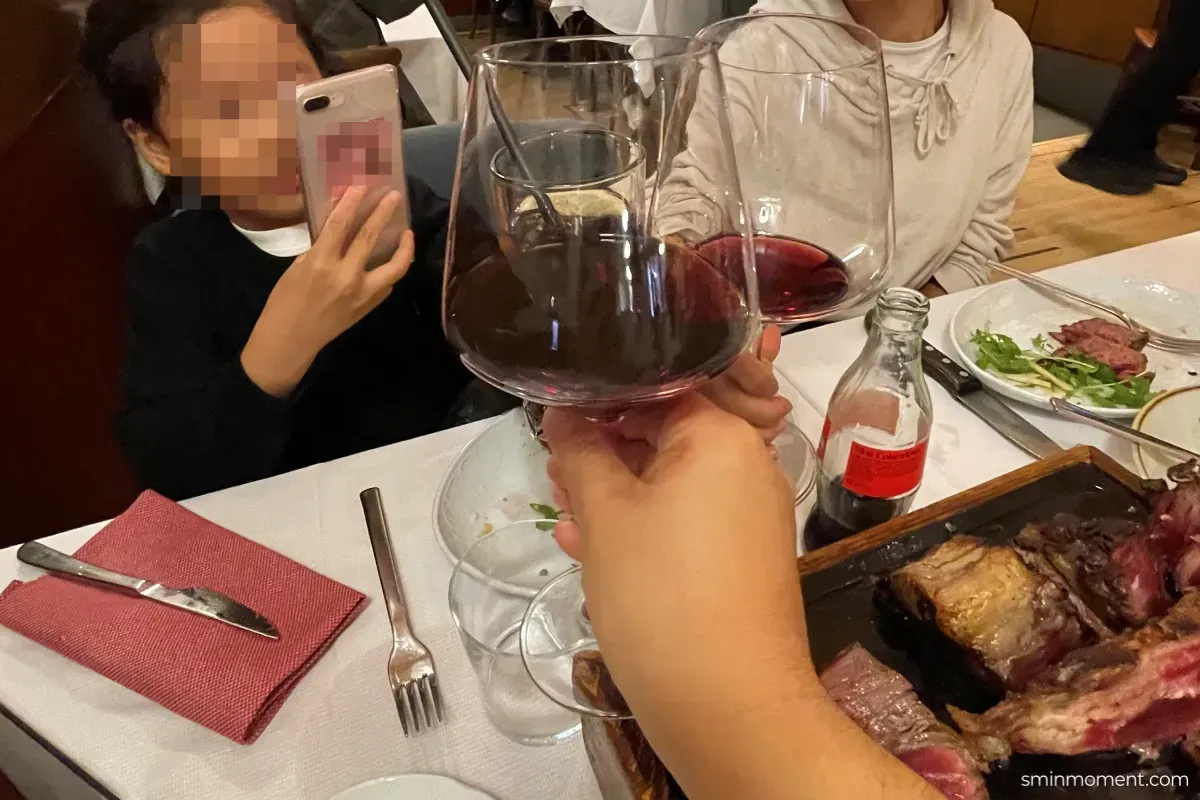 이탈리아-피렌체-저녁-맛집-달오스떼-본점-티본스테이크-맛난-토스카나-와인-짠
