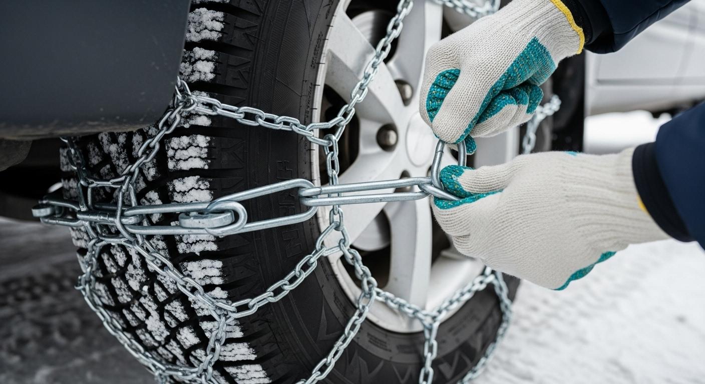자동차 타이어 체인 다는법