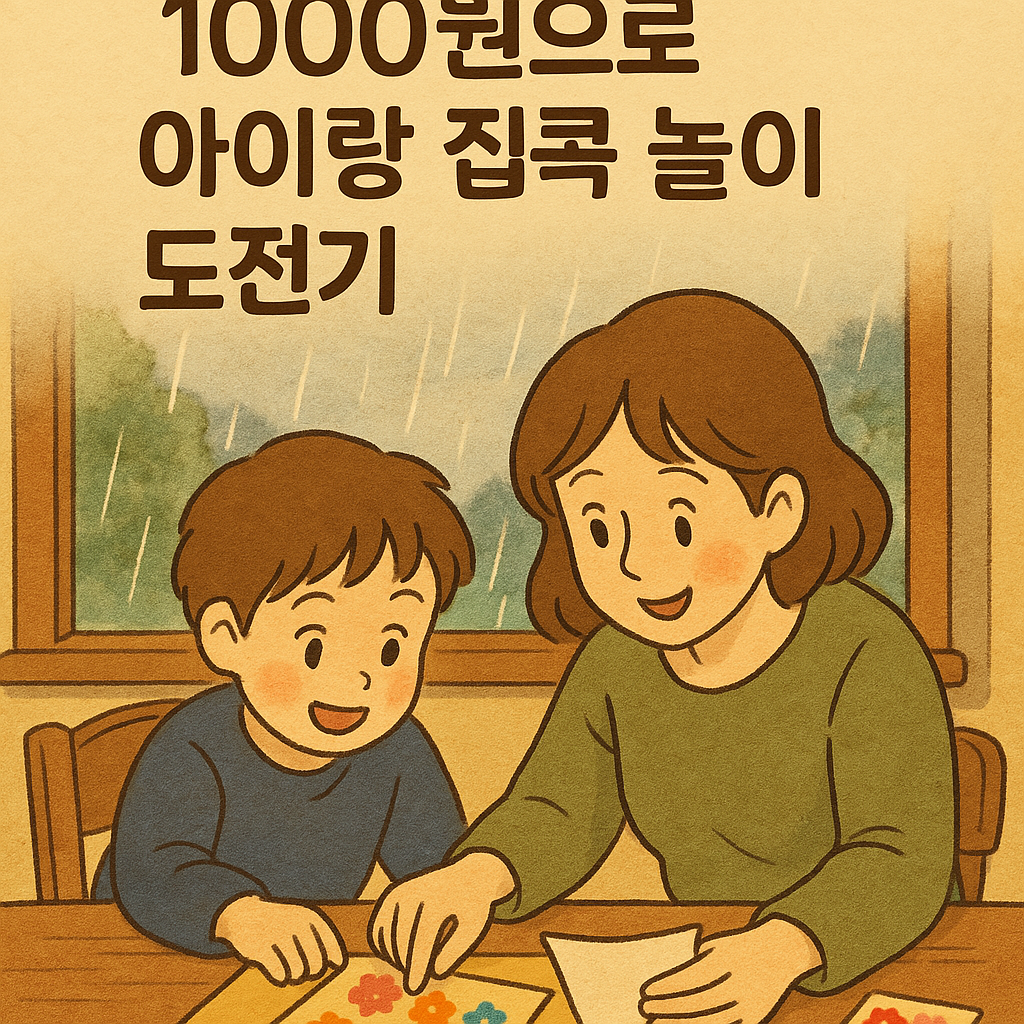 1,000원으로 아이랑 집콕 놀이!