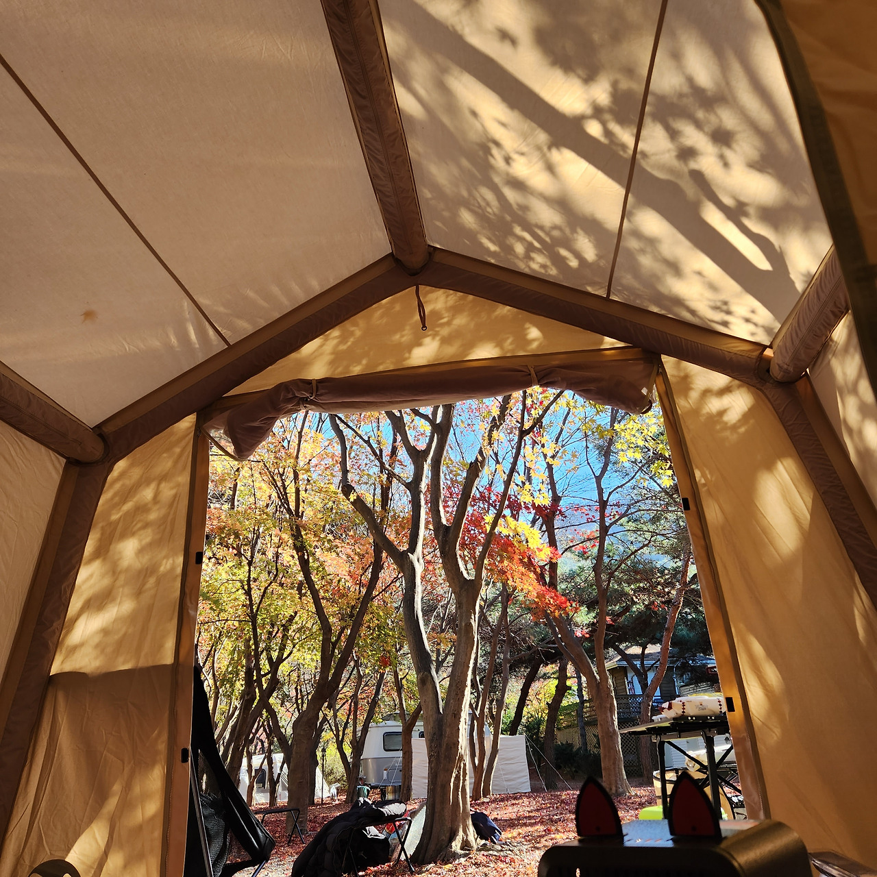 가을 캠핑 경기도 가평 두레 캠핑장