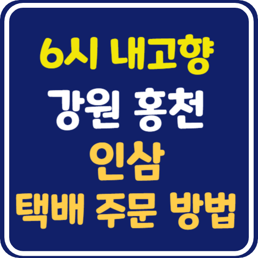 6시 내고향 홍천 인삼 택배 주문 방법