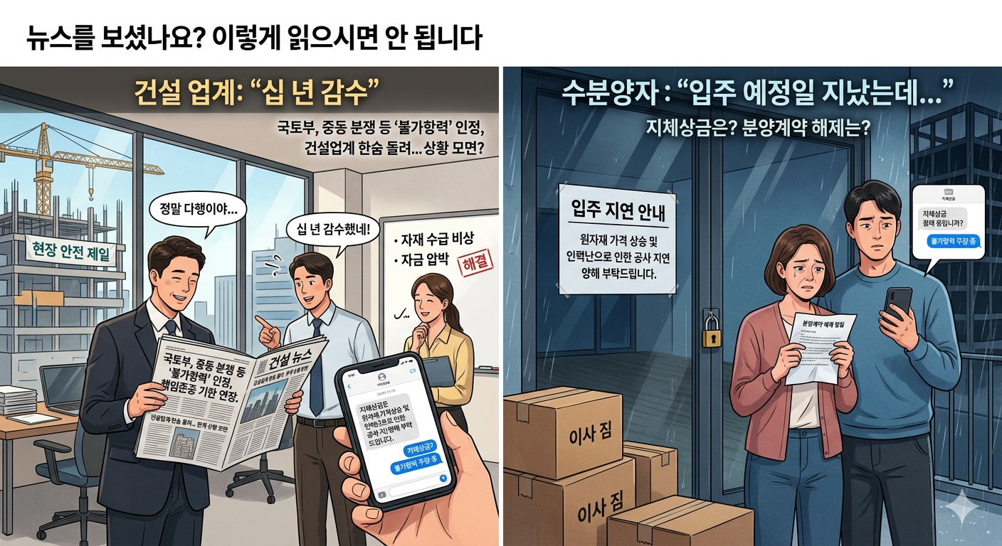 국토부 공기 연장 인정 &mdash; 건설사는 지체상금 면제, 수분양자는 어떻게 되나?