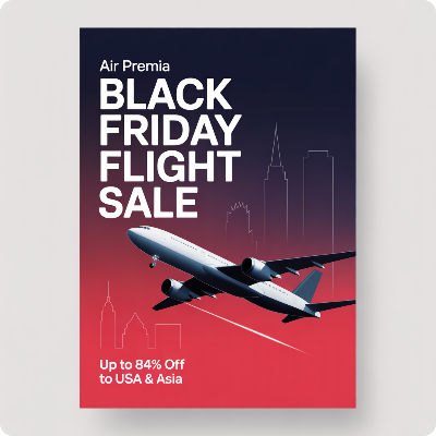 에어프레미아 블랙 프라이데이 특가 항공권 할인 이미지