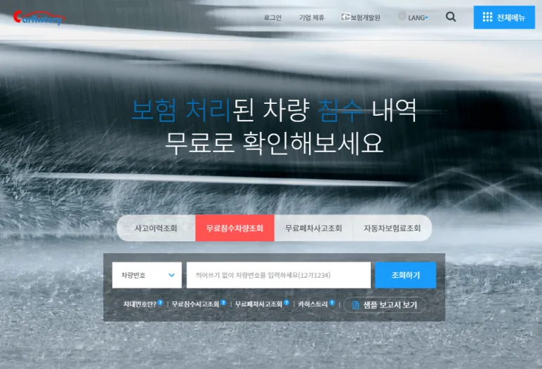 침수차 구별법 7가지