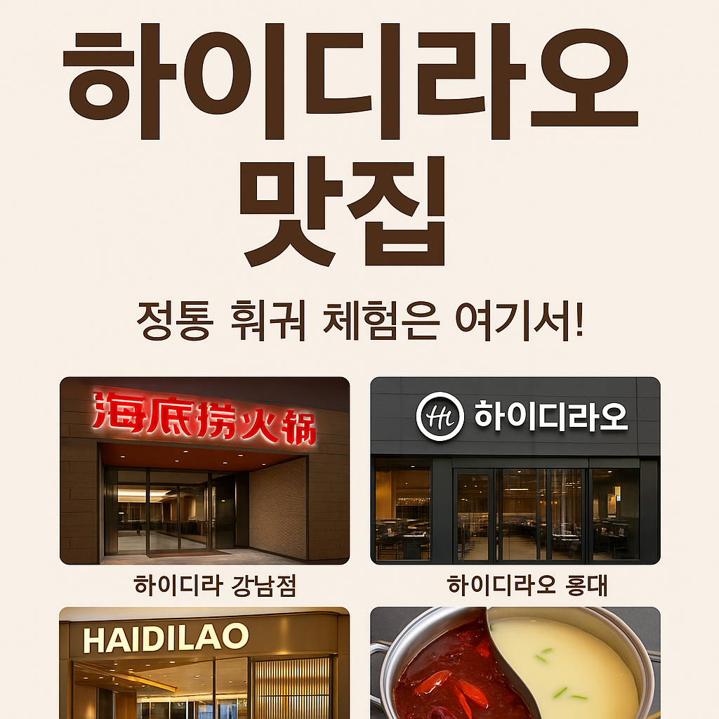 하이디라오 맛집 추천