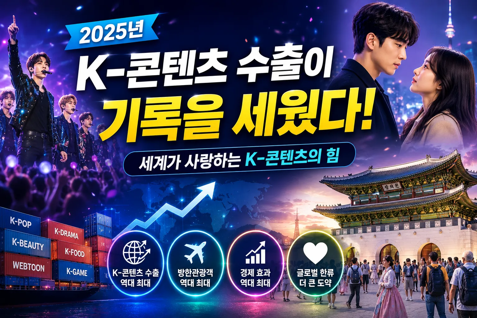 2025년 K콘텐츠 수출 및 방한관광객 역대 최대