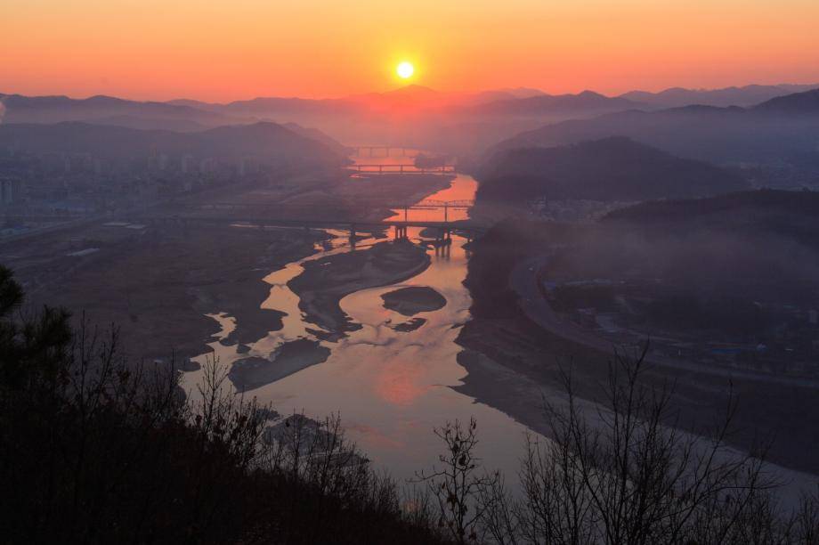 공주 고마나루 해넘이