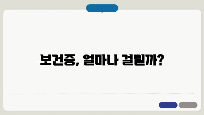 보건증 발급 과정 개요