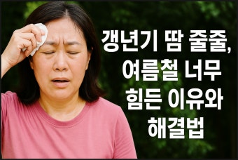 갱년기 땀 해결법