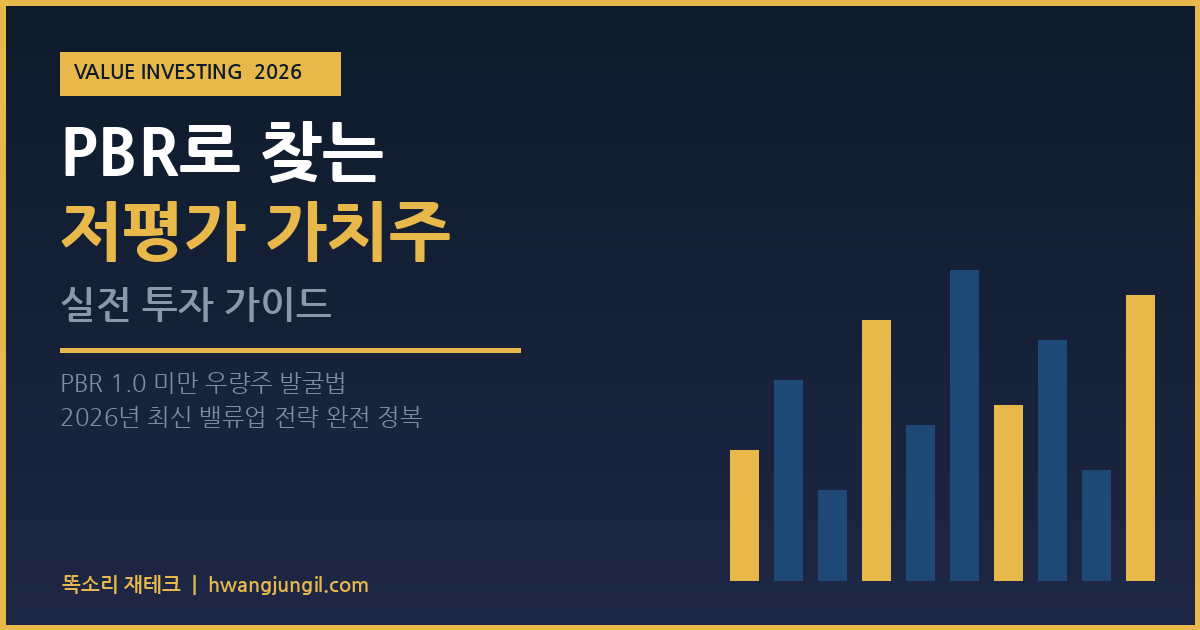PBR로 찾는 저평가 가치주 실전 투자 가이드