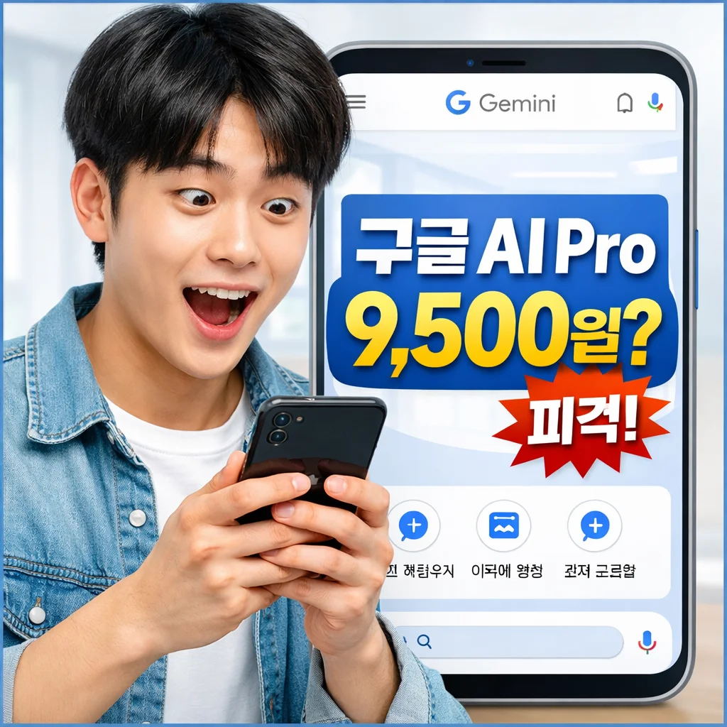 제미나이 할인 9,500원, 구글 제미나이 AI Pro 지금 안쓰면 손해