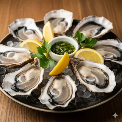 9월의 바다를 담은 제철 해산물 생굴 이미지