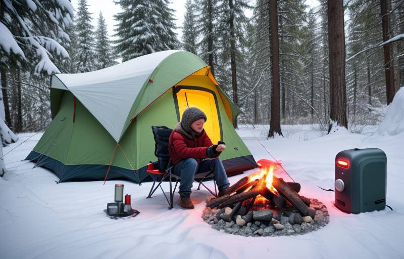 전기 없이 즐기는 노지 겨울 캠핑