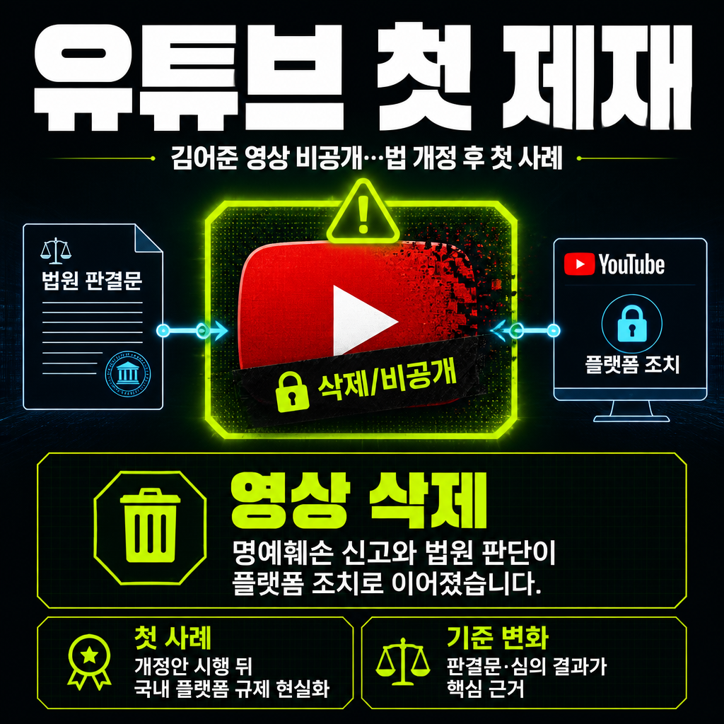유튜브 첫 제재