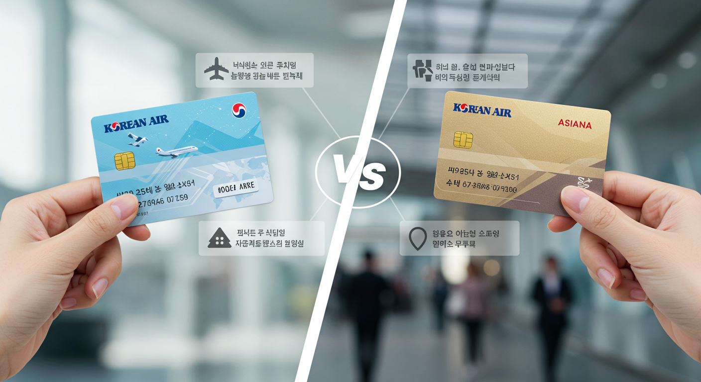 대한항공 마일리지 카드 vs 아시아나 마일리지 카드, 어떤 게 더 유리할까