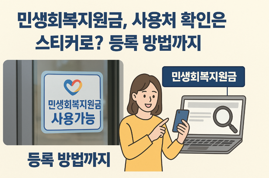 민생회복지원금, 사용처 확인은 스티커로